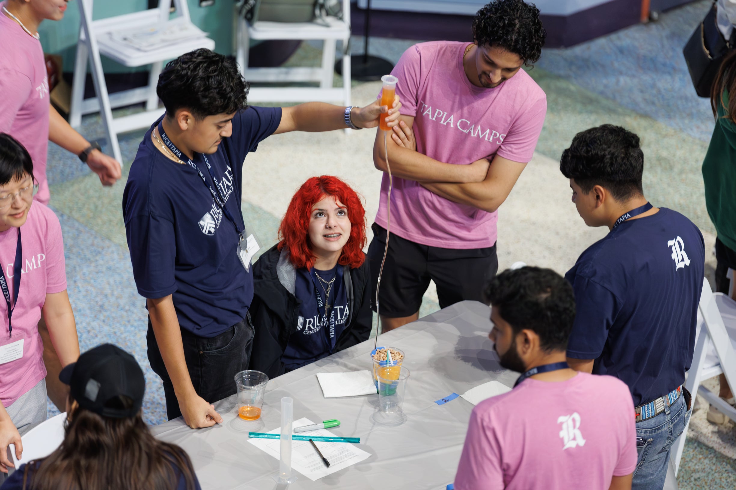 Four campers competing in the contest
