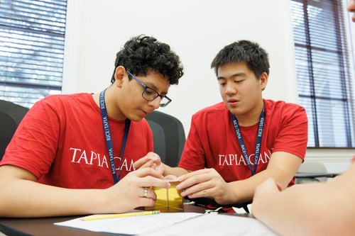 Camper completing Techniques Lesson